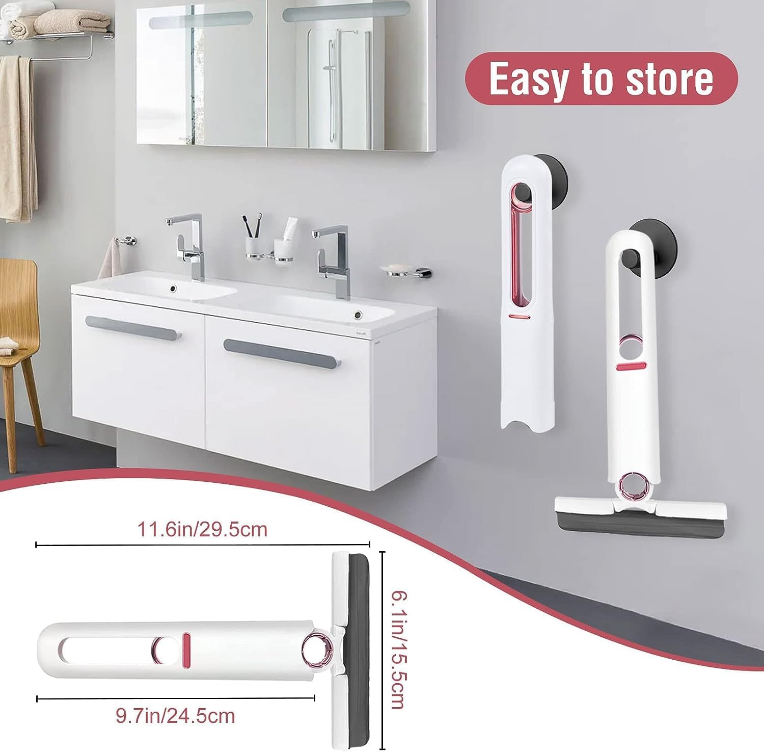 Foldable Wall-Mounted Broom & Mop Holder
